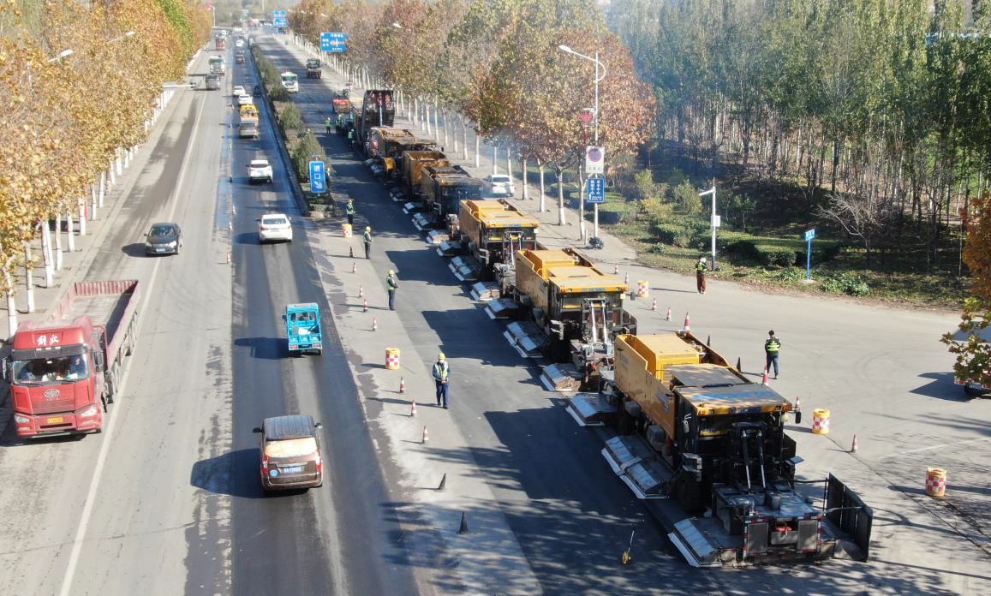 Hebei G234 at Xingtang (Tangyao Avenue) — hot in-place recycling